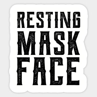 Resting Mask Face  funny mask Funny Mask funny masks face Sticker